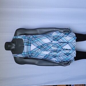 PINK Victoria Secret Plaid Linen Dress Size S